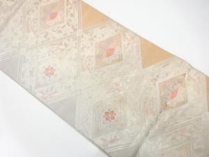 アンティーク　菱に桐・華紋織り出し袋帯（材料）